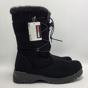 Tundra Women's Lacie Side Zipper Black Winter Boot Size 9
